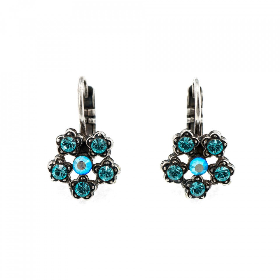 Cercei placati cu Argint 925, Cristale Swarovski, Blue Suede Shoes by Roxannes - Mariana Jewellery, Albastru 1502/1-1008SP6