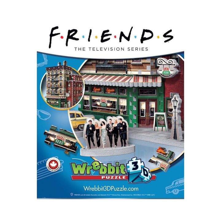 Пъзел 3D Friends Central Perk, 440 части, Многоцветен