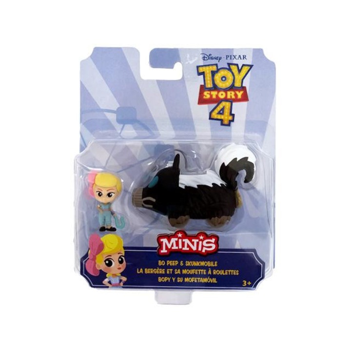 Toy story 4: bo peep karakter és borzmobilja mini figuraszett - mattel
