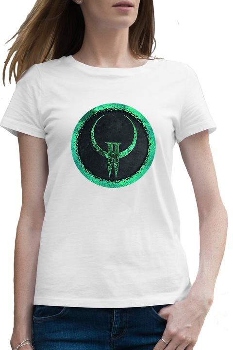 Дамска тениска Quake Icon Emblema Logov, Бял