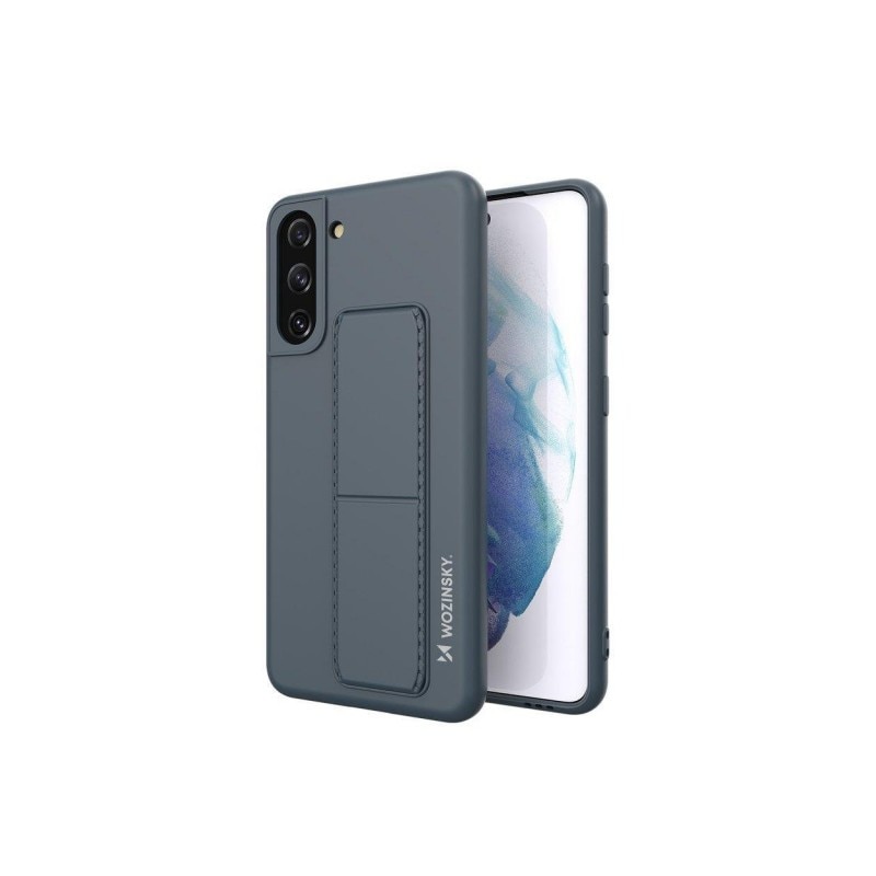 Husa Spate Wozinsky Compatibila Cu Samsung Galaxy S21+ Plus 5G, Cu Stand Metalic Pe Spate, Protectie La Camera - Navy Blue