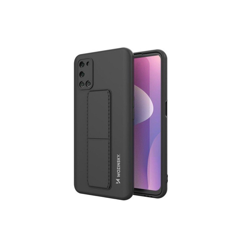 Husa Spate Wozinsky Compatibila Cu Oppo A92 / A72 / A52, Cu Stand Metalic Pe Spate, Protectie La Camera - Negru