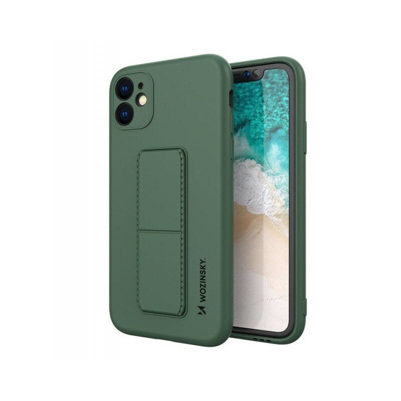 Husa Spate Wozinsky Compatibila Cu Samsung Galaxy A32 5G, Cu Stand Metalic Pe Spate, Protectie La Camera - Verde