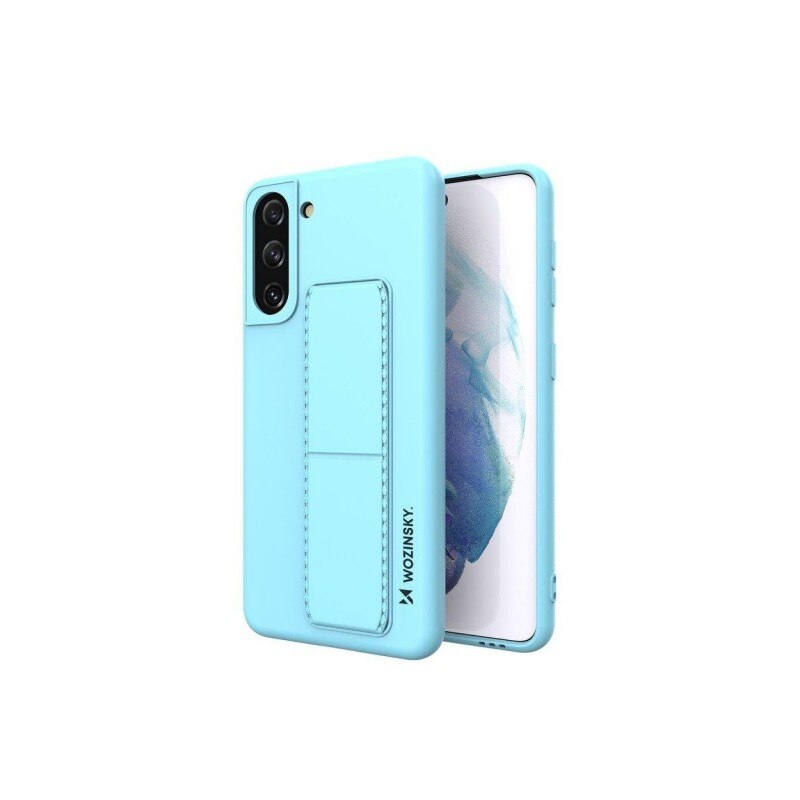 Husa Spate Wozinsky Compatibila Cu Samsung Galaxy S21+ Plus 5G, Cu Stand Metalic Pe Spate, Protectie La Camera - Blue Deschis