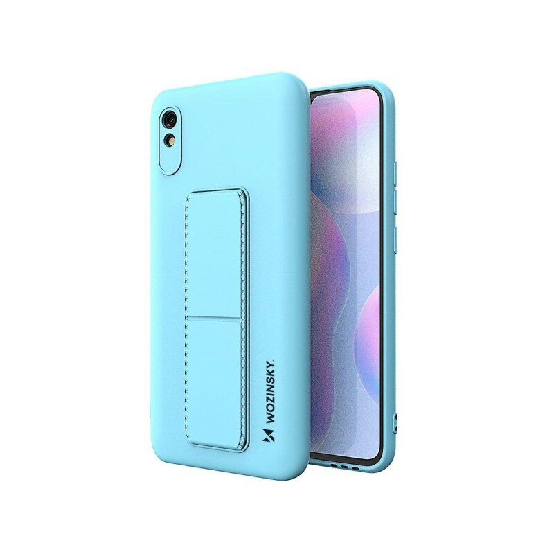 Husa Spate Wozinsky Compatibila Cu Xiaomi Redmi Note 9 Pro / Redmi Note 9S Cu Stand Metalic Spate, Protectie Camera - Blue
