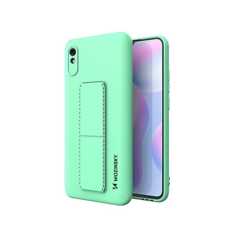 Husa Spate Wozinsky Compatibila Cu Xiaomi Redmi Note 9 Pro / Redmi Note 9S, Cu Stand Metalic Pe Spate, Protectie Camera - Verde