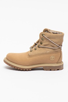Timberland, Bocanci de piele nabuc naturala, Taupe, 36 Timberland, Bocanci de piele nabuc naturala, Taupe, 36
