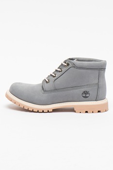 Timberland, Bocanci impermeabili de piele nabuc Nellie, Albastru prafuit Timberland, Bocanci impermeabili de piele nabuc Nellie, Albastru prafuit