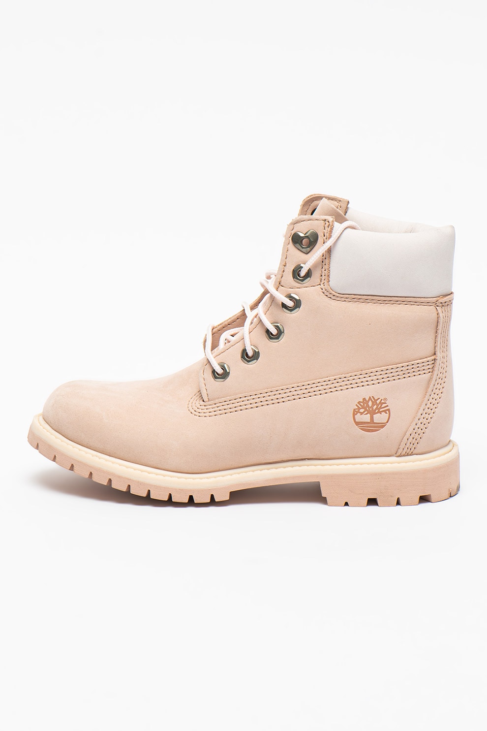 Timberland, Bocanci impermeabili de piele nabuc Premium, Roz pal
