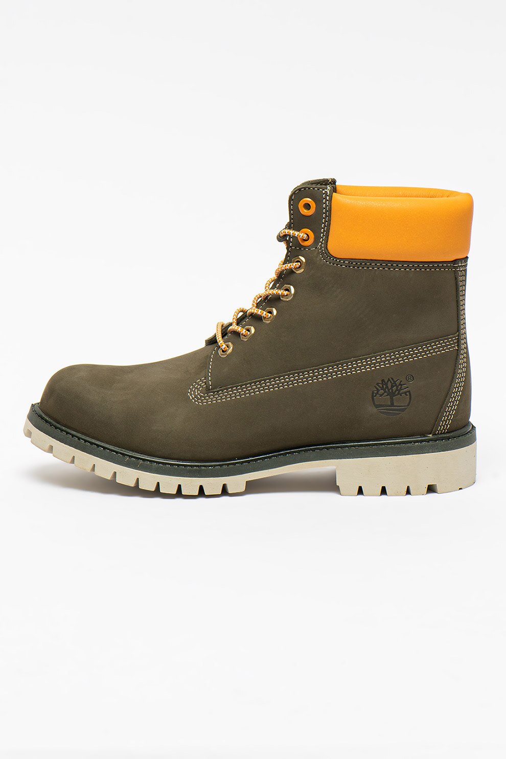 Timberland, Bocanci impermeabili 6in Premium, verde militar, oranj pal, 40