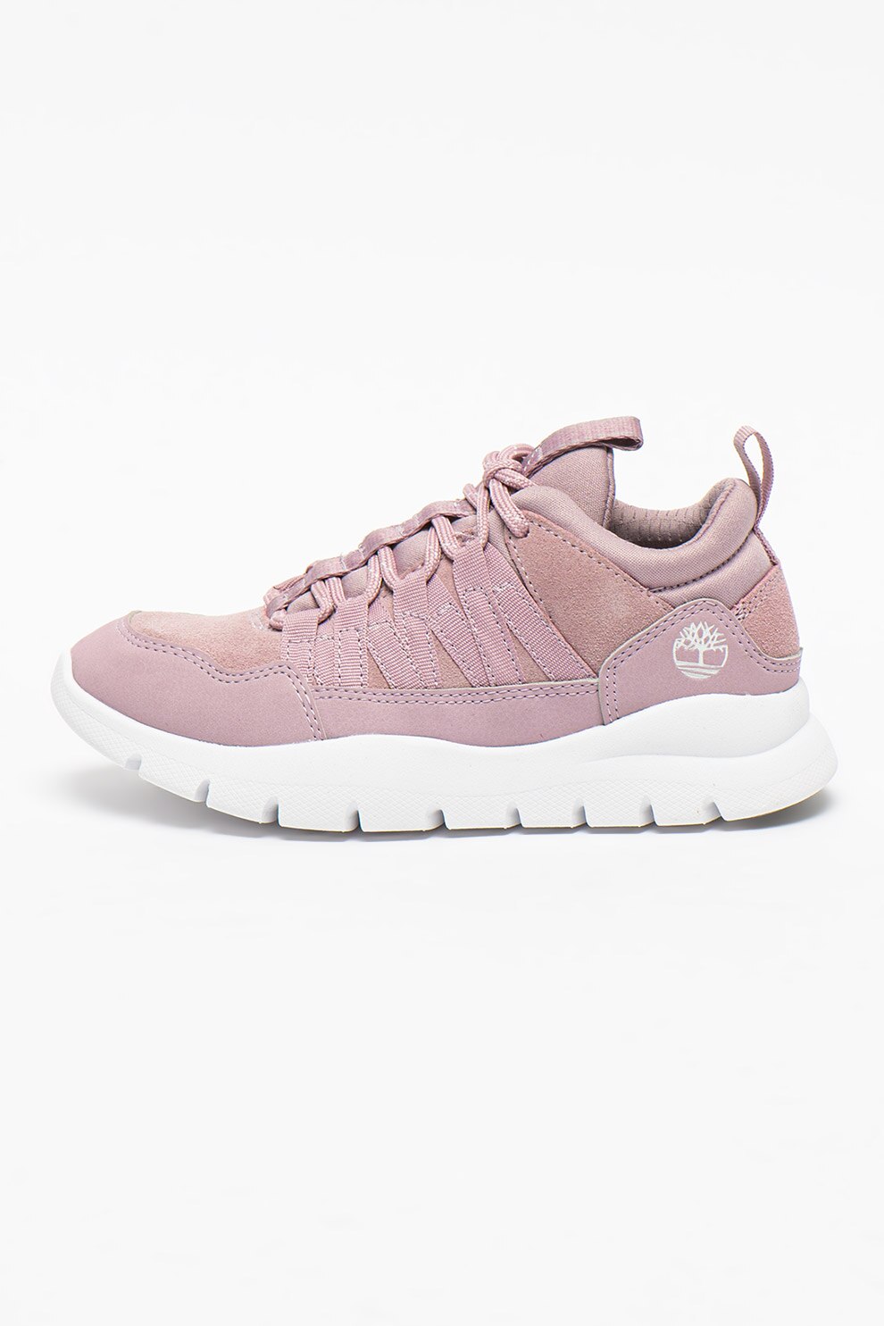 Timberland, Pantofi sport de piele si piele intoarsa Boroughs Project, Lila