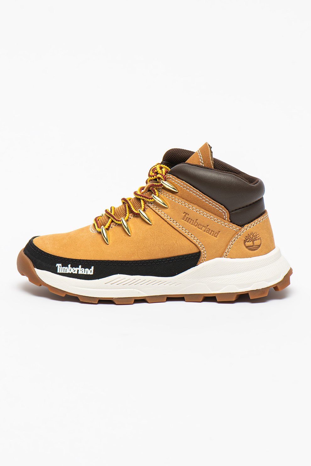 Timberland, Ghete cu garnituri de piele Brooklyn, Ocru/Maro inchis