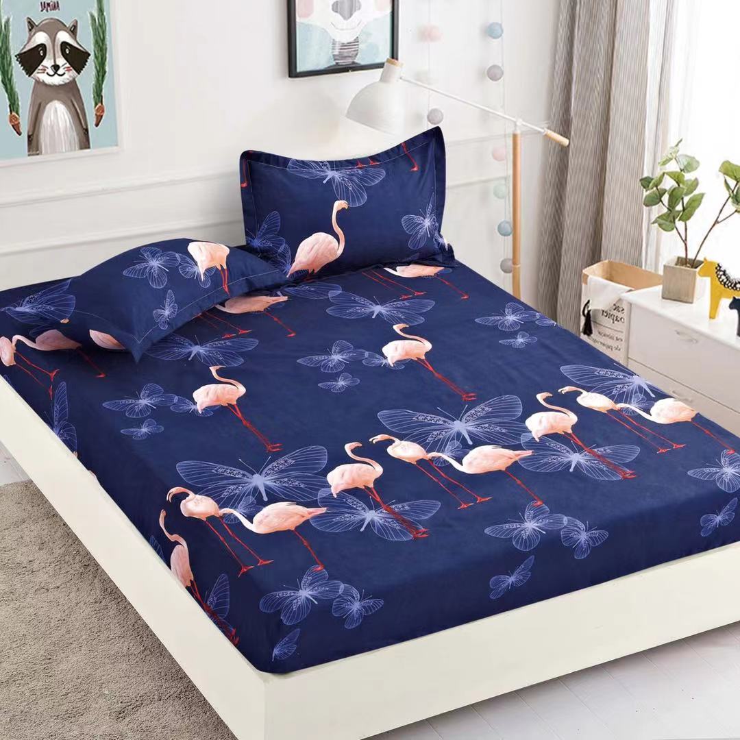 Set Husa de Pat cu Elastic cu 2 Fete de Perna pentru Pat Dublu, Finet, HBF-116