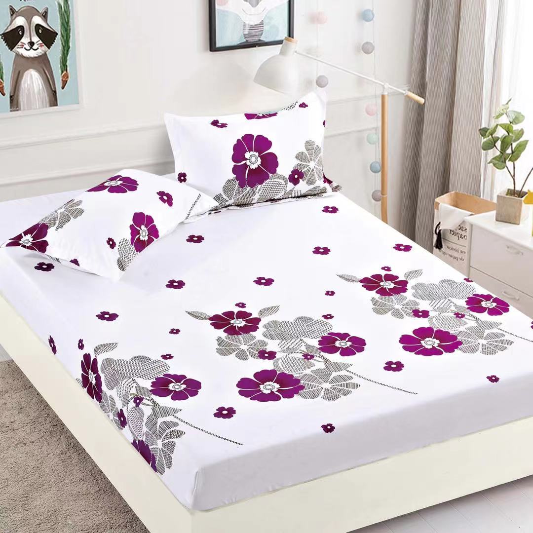 Set Husa de Pat cu Elastic cu 2 Fete de Perna pentru Pat Dublu, Finet, HBF-118