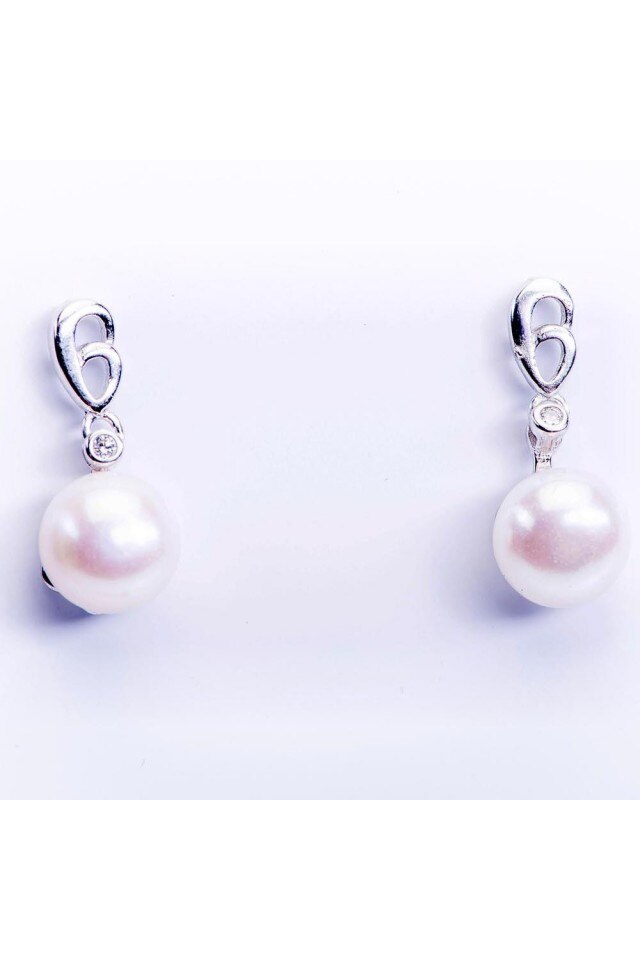 Cercei Argint Amina Perle Bijouxmania