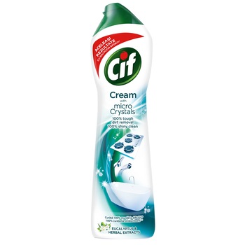 Crema de suprafete Cif Cream Eucalyptus & Herbal Extracts, 500ml Crema de suprafete Cif Cream Eucalyptus & Herbal Extracts, 500ml