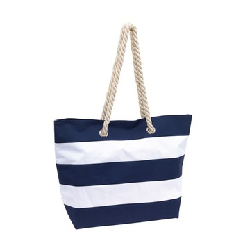 Geanta plaja Sylt, alb/bleumarin, 47 x 34 x 18 cm Geanta plaja Sylt, alb/bleumarin, 47 x 34 x 18 cm