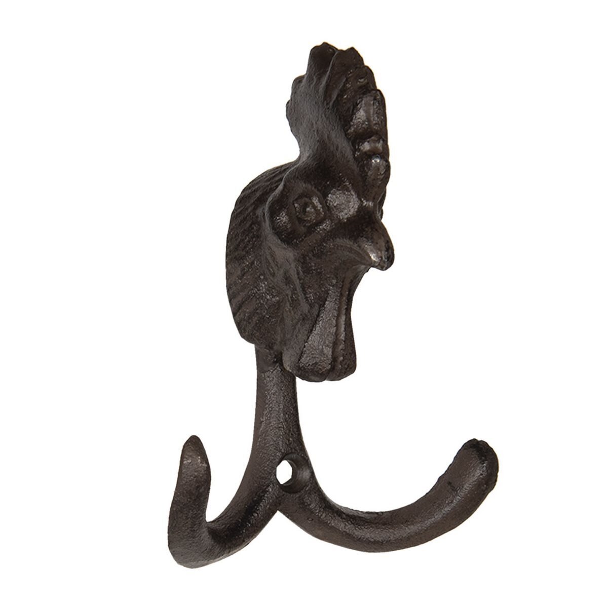 Cuier de perete din fier maro Cocos 10 cm x 6 cm x 14 h