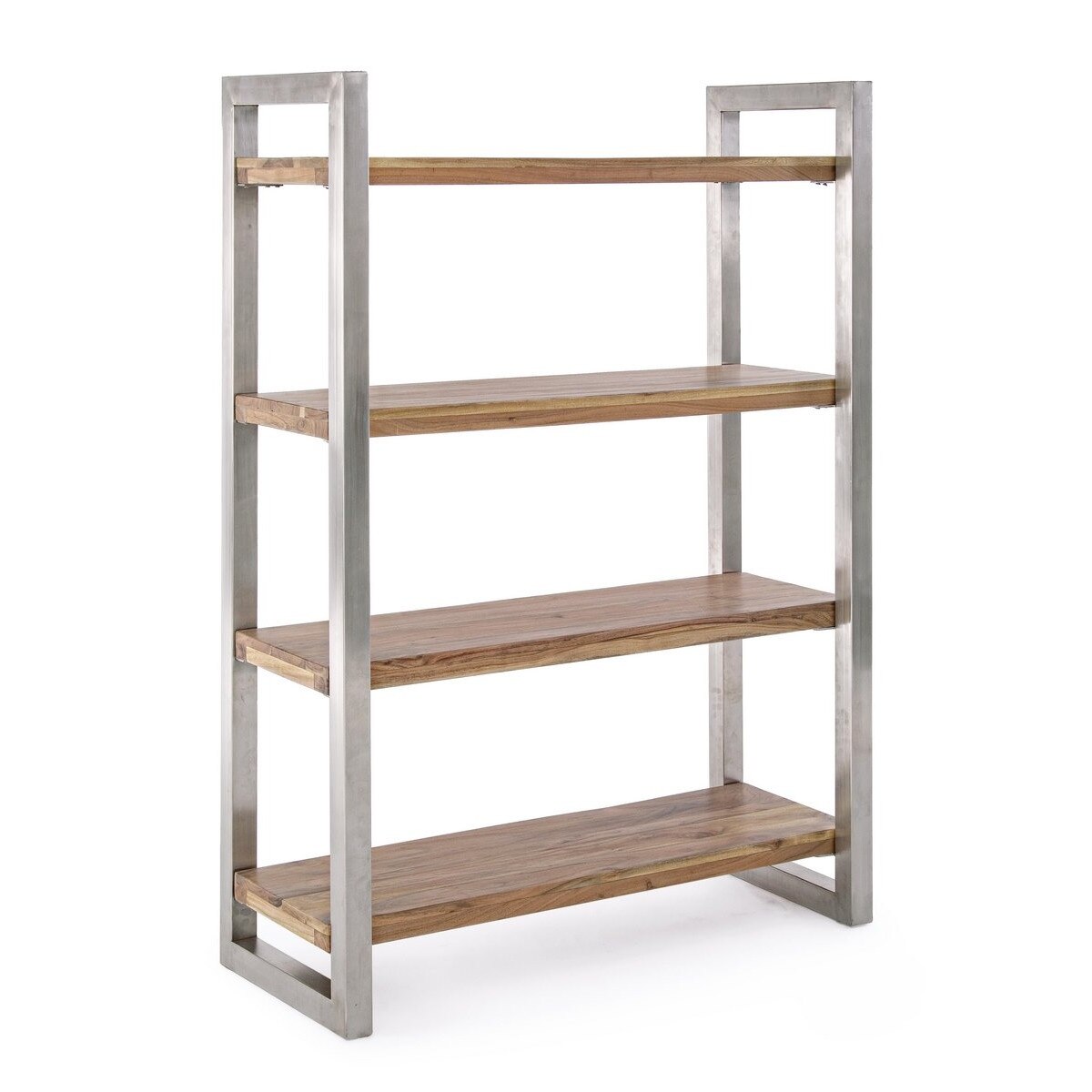 Raft inox cu 4 polite lemn natur Osbert 110 cm x 45 cm x 150 h