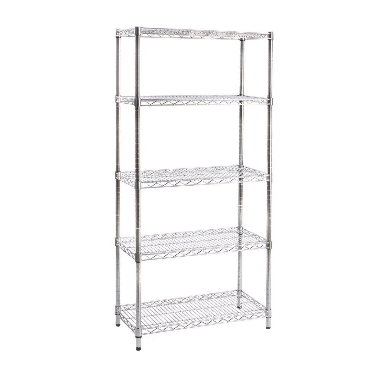 Raft 5 polite din crom 75 cm x 35 cm x 160 h