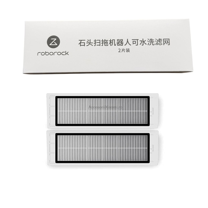 Set 2 filtre lavabile pentru aspirator Roborock S5 Max, S6, S6 MaxV, S6 Pure, E4