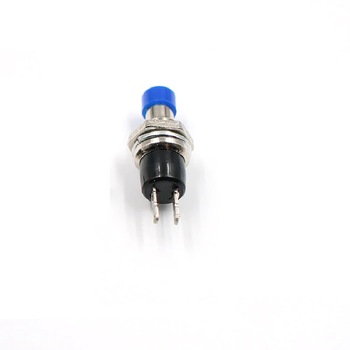 Buton cu push fara retinere, 7mm, 2 pini, Albastru Buton cu push fara retinere, 7mm, 2 pini, Albastru