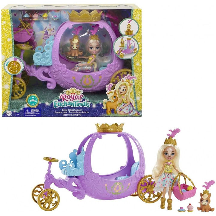 Set de joaca Peola Pony si Caleasca regala Enchantimals Royal