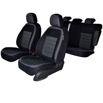 Set Huse Scaune Auto Lux Dedicate FORD TRANSIT 2+1, 2009-2011,7 bucati in set Set Huse Scaune Auto Lux Dedicate FORD TRANSIT 2+1, 2009-2011,7 bucati in set