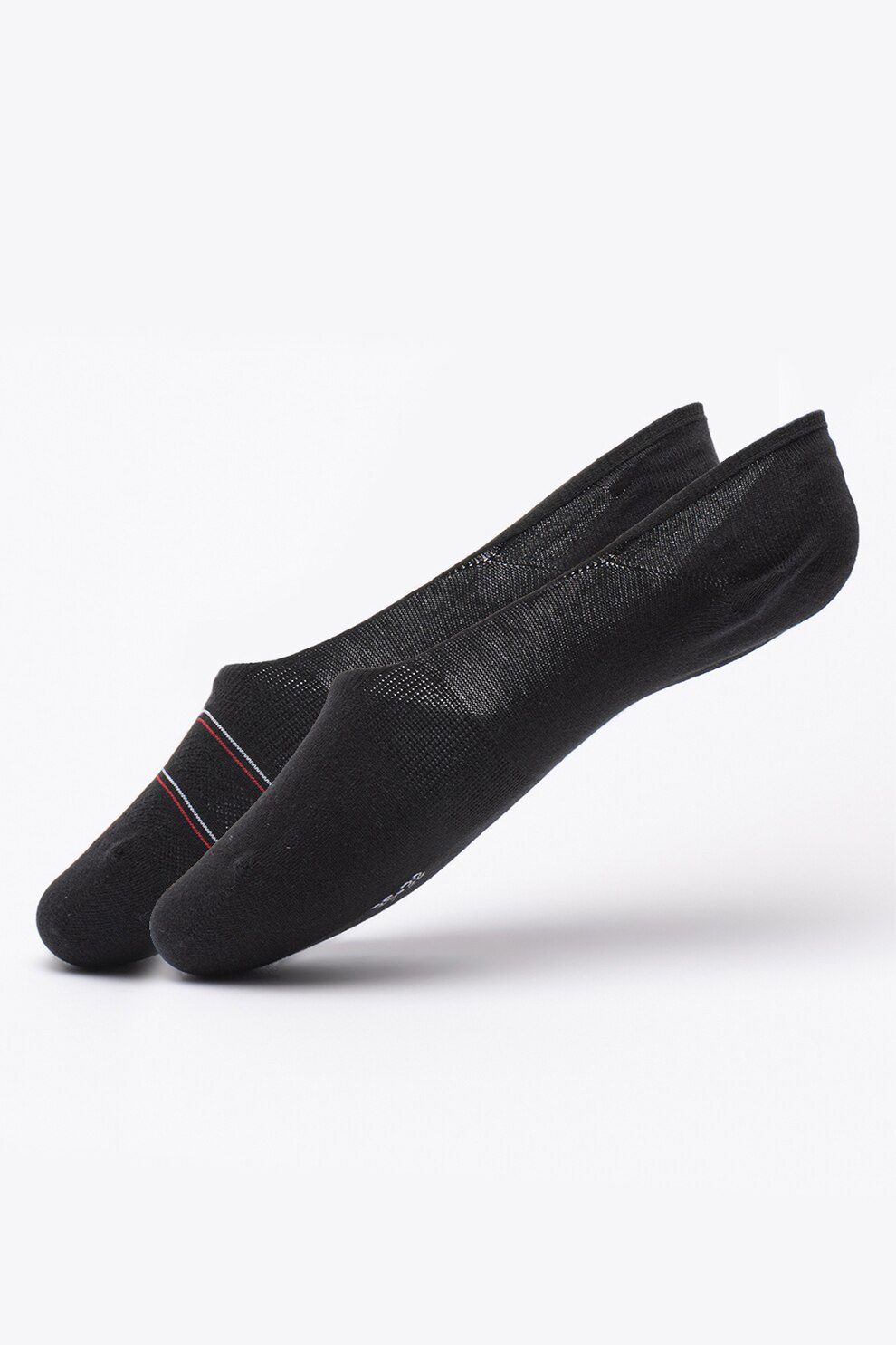 Tommy Hilfiger, Set de sosete foarte scurte- 2 perechi, Negru/Rosu/Alb