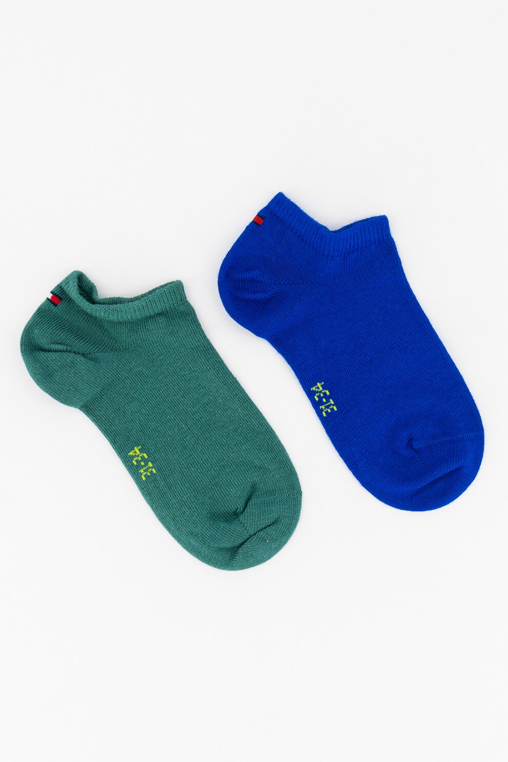 Tommy Hilfiger, Set de sosete scurte - 2 perechi, Albastru royal/Verde