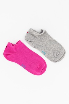 Tommy Hilfiger, Set de sosete scurte - 2 perechi, Roz/Gri melange Tommy Hilfiger, Set de sosete scurte - 2 perechi, Roz/Gri melange