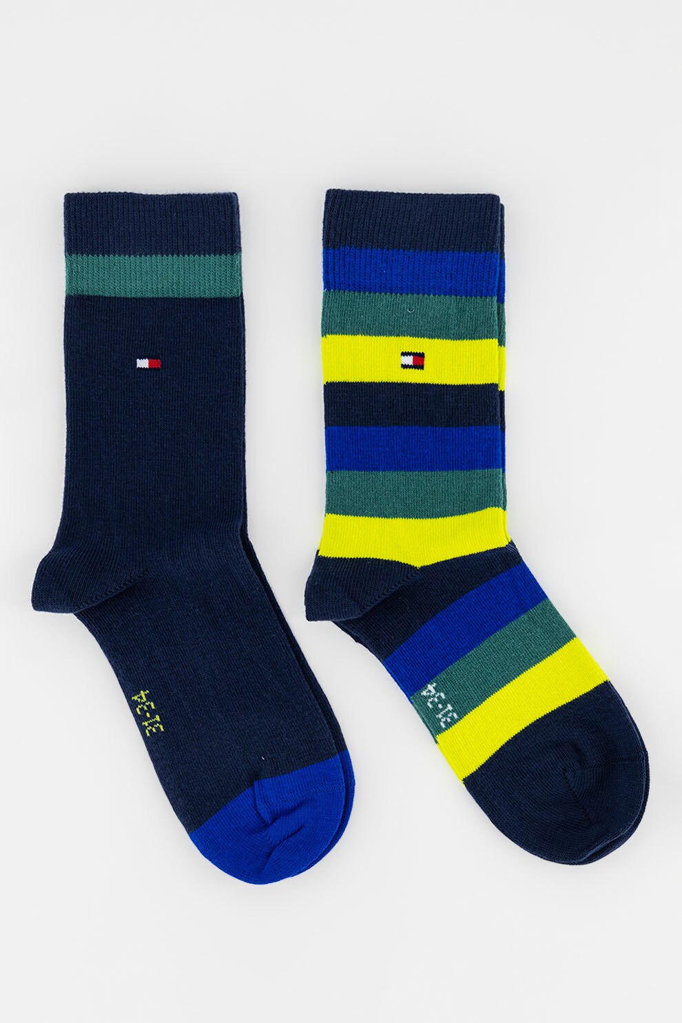 Tommy Hilfiger, Set de sosete scurte - 2 perechi, Bleumarin/Albastru royal/Verde