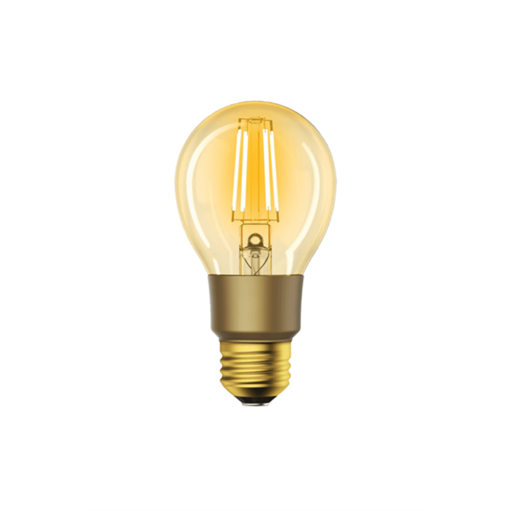 LED крушка Woox, Smart Home, С филамент R9078, E27, 6W, 650 лумена, 2700K, Wi-Fi, Жълт