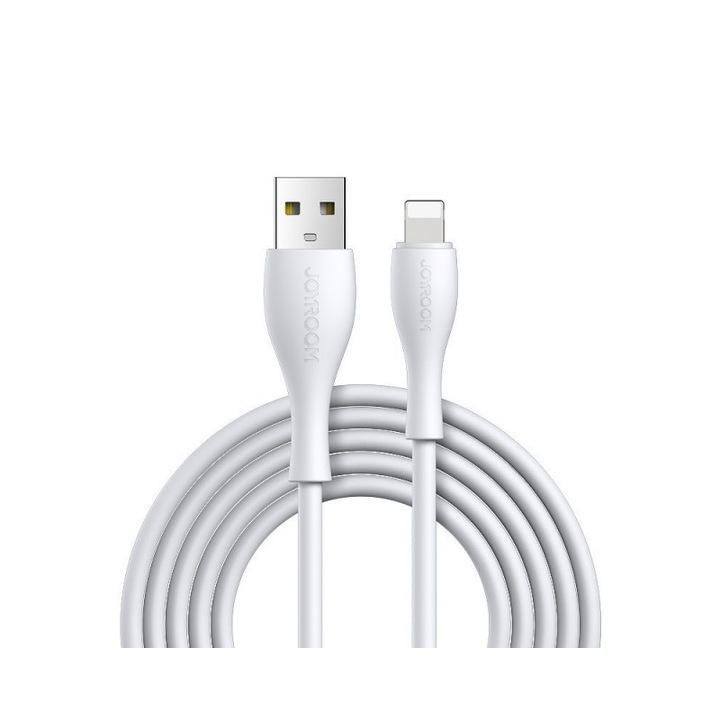 Cablu Date Incarcare Joyroom Usb La Lightning Silicon Alb 2.4a, Lungime 1m S-1030m8