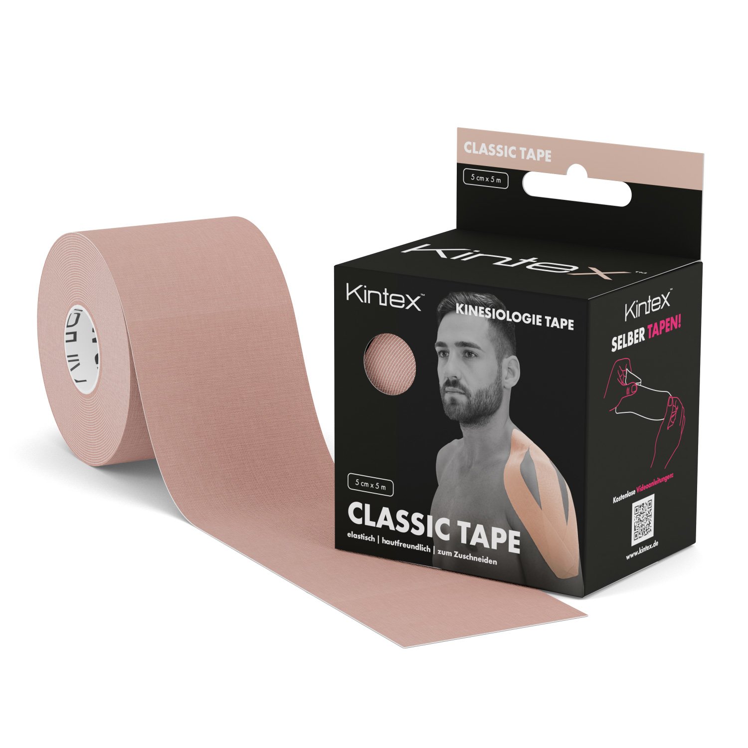 Banda kinesiologica Kintex 5cm x 5m, crem