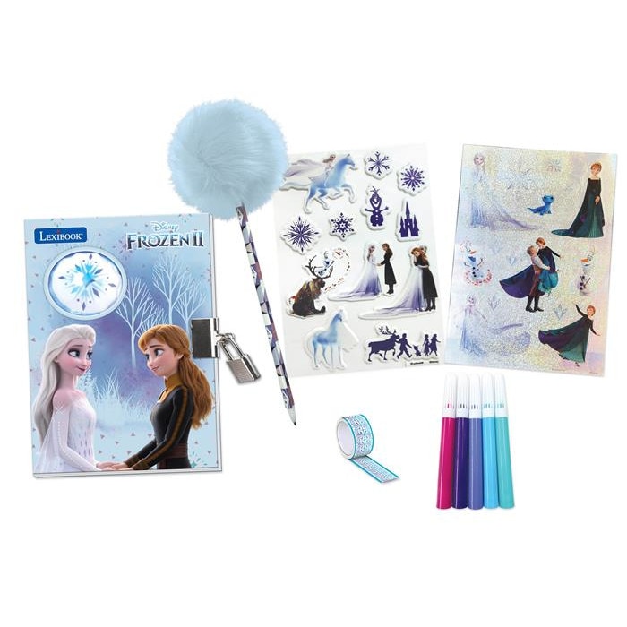 Set Jurnal Secret Lexibook cu Accesorii Disney Frozen 14.1 x 4.3 x 17.2 cm