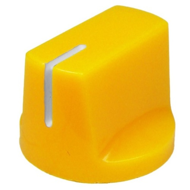 Buton plastic, galben, 14x19mm, 157114