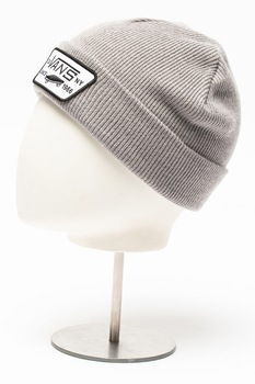 Vans, Caciula elastica cu logo Milford, Gri deschis Vans, Caciula elastica cu logo Milford, Gri deschis