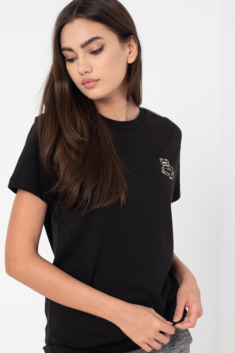 Vans, Tricou de bumbac cu imprimeu logo Bossy Bear, Negru