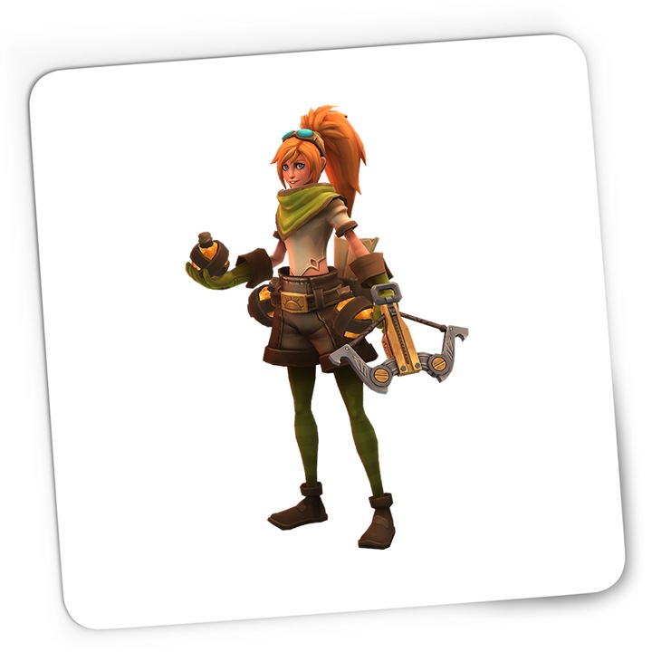 Mousepad Gaming Quake Zelda Girl Arbaleta, 21x19 cm