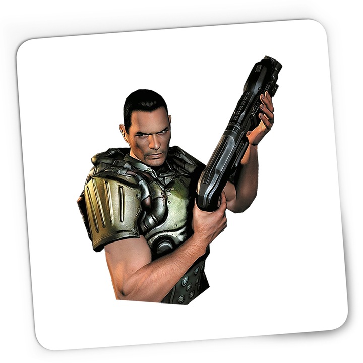 Mousepad Gaming Quake Doom Pistol Air Quakerism Battle Insta, 21x19 cm