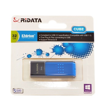 Memorie USB2, RiDATA, 32GB, model RID50, negru-albastru Memorie USB2, RiDATA, 32GB, model RID50, negru-albastru