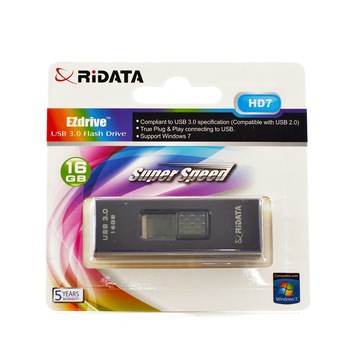 Memorie USB3, RiDATA, 16GB, model RHD7, negru Memorie USB3, RiDATA, 16GB, model RHD7, negru