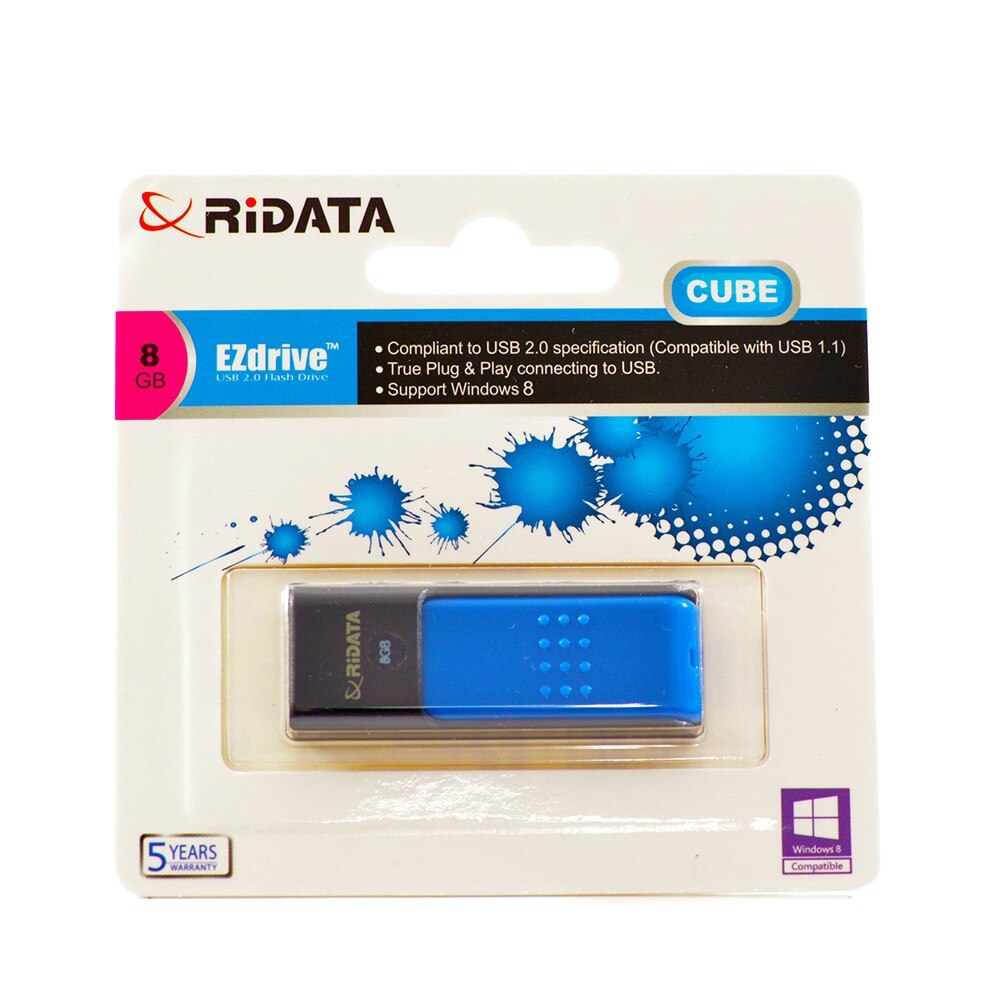 Memorie USB2, RiDATA, 8GB, model RID50, negru-albastru