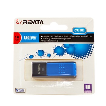 Memorie USB2, RiDATA, 16GB, model RID50, negru-albastru Memorie USB2, RiDATA, 16GB, model RID50, negru-albastru