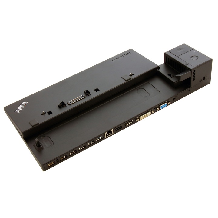 Докинг станция Lenovo ThinkPad basic, Ports: 3 x USB 2.0/ 3 x USB 3.0/ 10/100 Gigabit Ethernet/ 2 x Display Port/ 1 x DVI-D/ 1 x HDMI/ 1 x VGA/ 1 x Stereo/ Moc Combo Audio Port, Security Lock, 90 W AC Адаптер