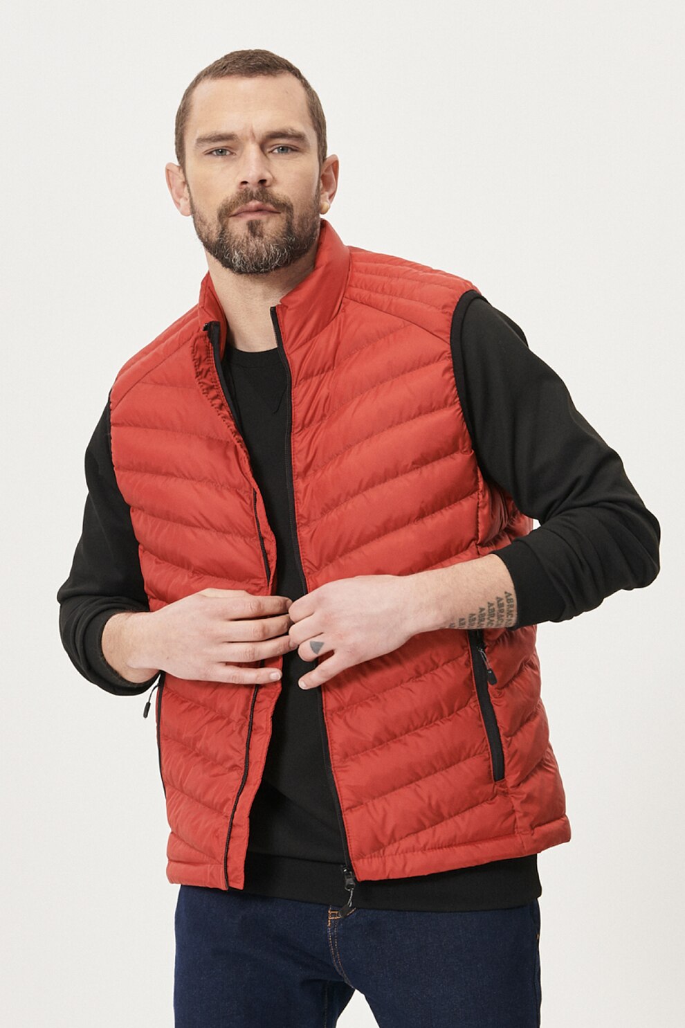 AC&Co, Vesta matlasata cu vatelina, Rosu