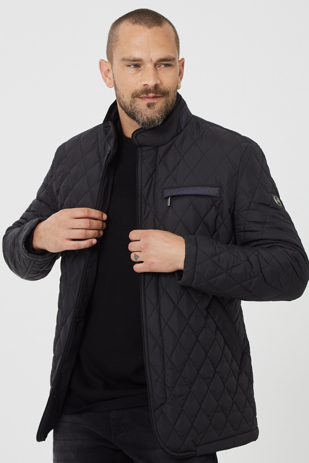 AC&Co, Jacheta matlasata cu guler scurt, Negru