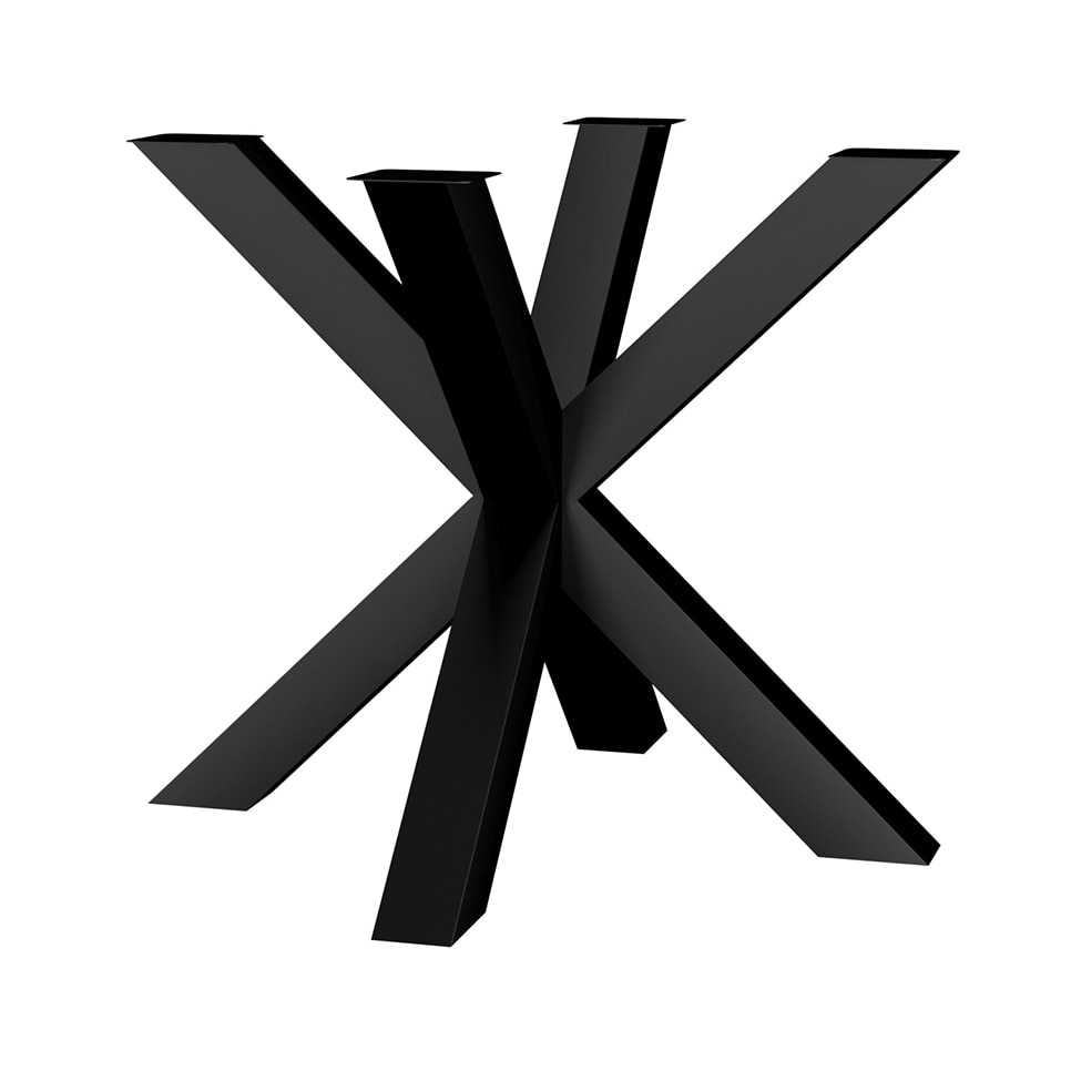 Picior masa Spider S, Negru mat, 70x70x72 cm