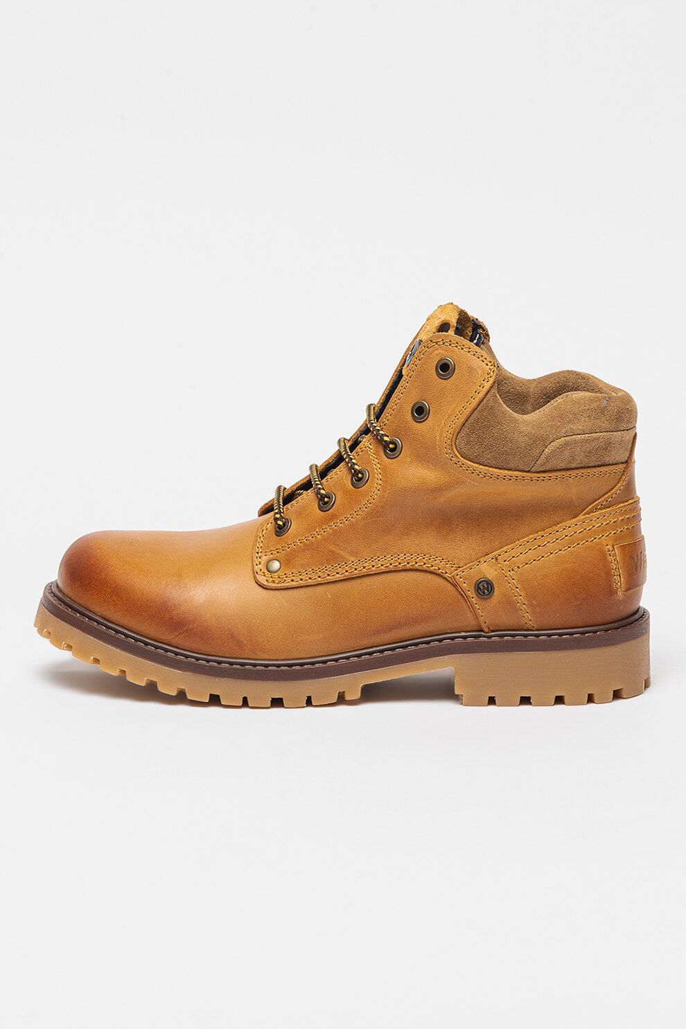 Wrangler, Bocanci de piele si garnituri de piele intoarsa Yuma, Maro caramel